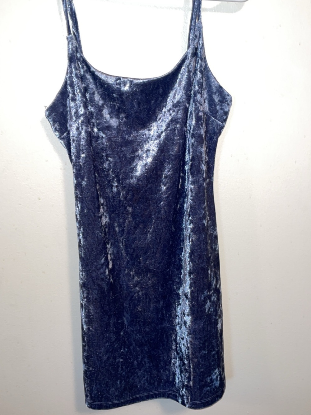 Forever 21 Navy Velvet Slip Mini Dress